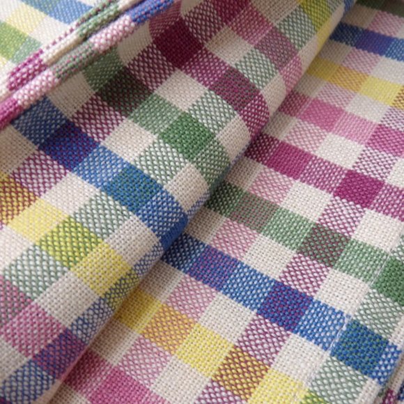 Cotton Tablecloth 52" x 70" Multicolor Plaid Summer to Fall - Picture 4 of 5